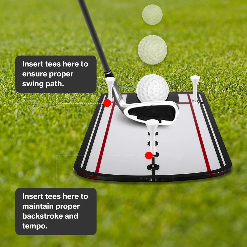 Golf Putting Practice Mirror Putting - Mirror Alignment Training Aid