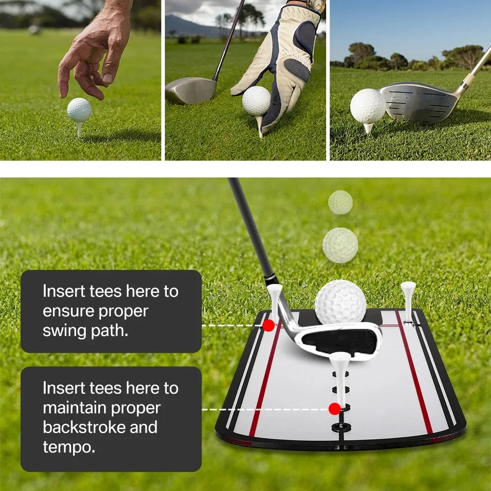 Golf Putting Practice Mirror Putting - Mirror Alignment Training Aid
