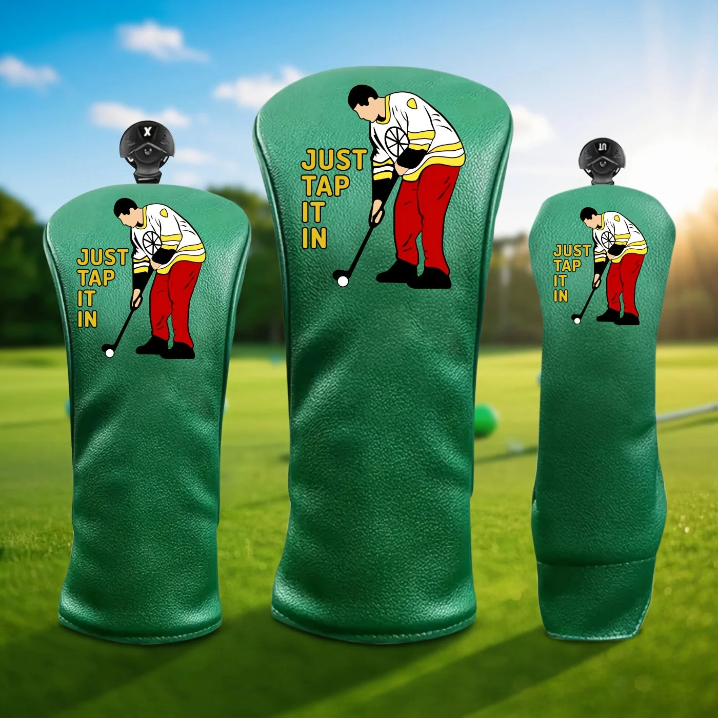 Happy Gilmour Head Covers - Just Tap It In
