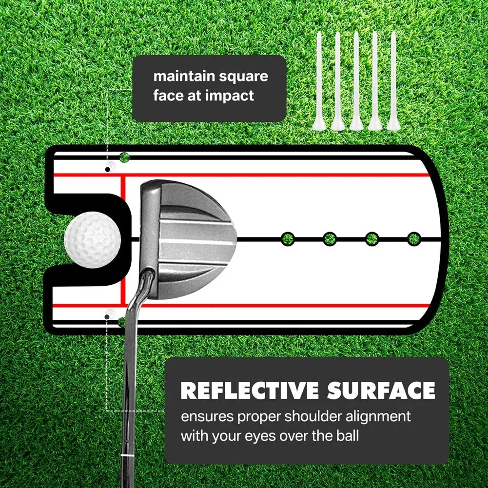 Golf Putting Practice Mirror Putting - Mirror Alignment Training Aid