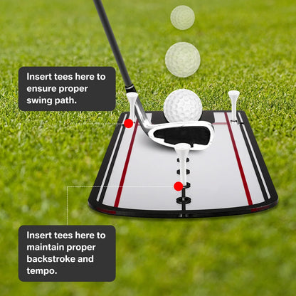 Golf Putting Practice Mirror Putting -  Mirror Alignment Training Aid