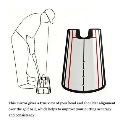 Golf Putting Practice Mirror Putting -  Mirror Alignment Training Aid