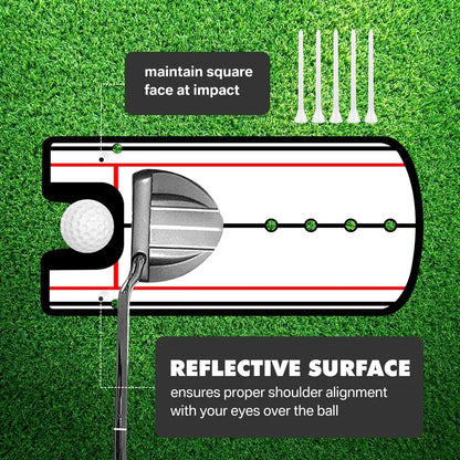 Golf Putting Practice Mirror Putting -  Mirror Alignment Training Aid